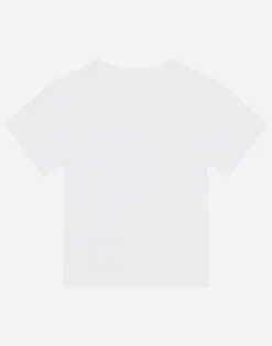 Jersey t-shirt with logo embroidery