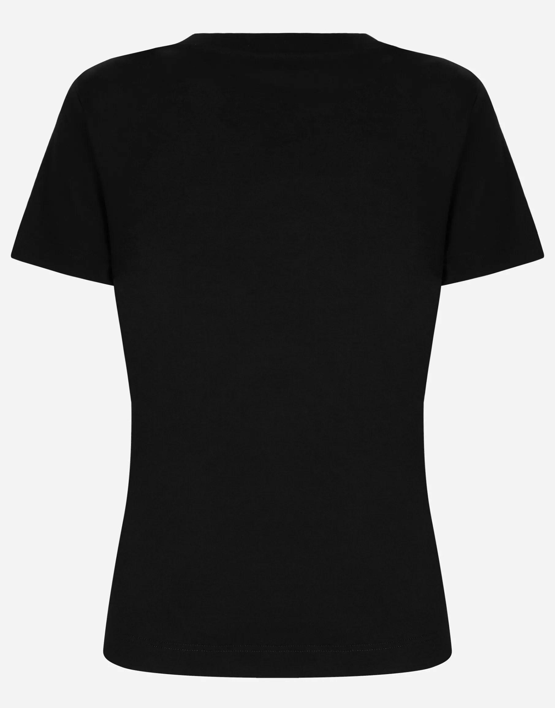 Jersey T-shirt with logo embroidery on neck