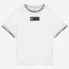 Jersey T-shirt with logo label