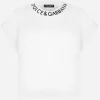 Jersey T-shirt with logo on neck