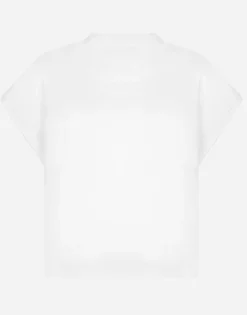 Jersey T-shirt with logo on neck