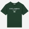 Jersey T-shirt with logo print