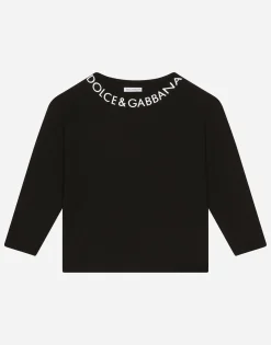 Jersey T-shirt with logo print