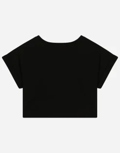 Jersey T-shirt with logo print