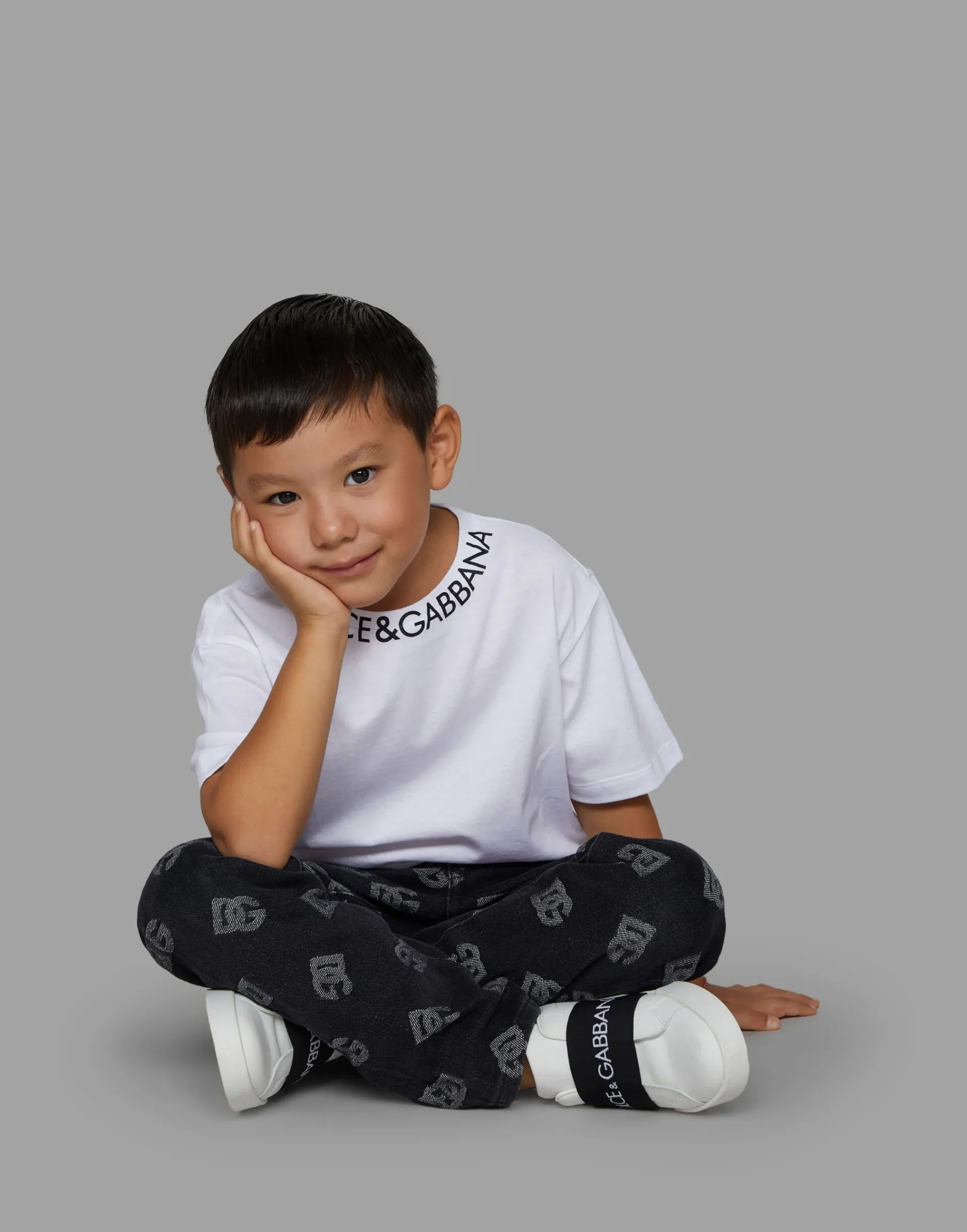 Jersey T-shirt with logo print