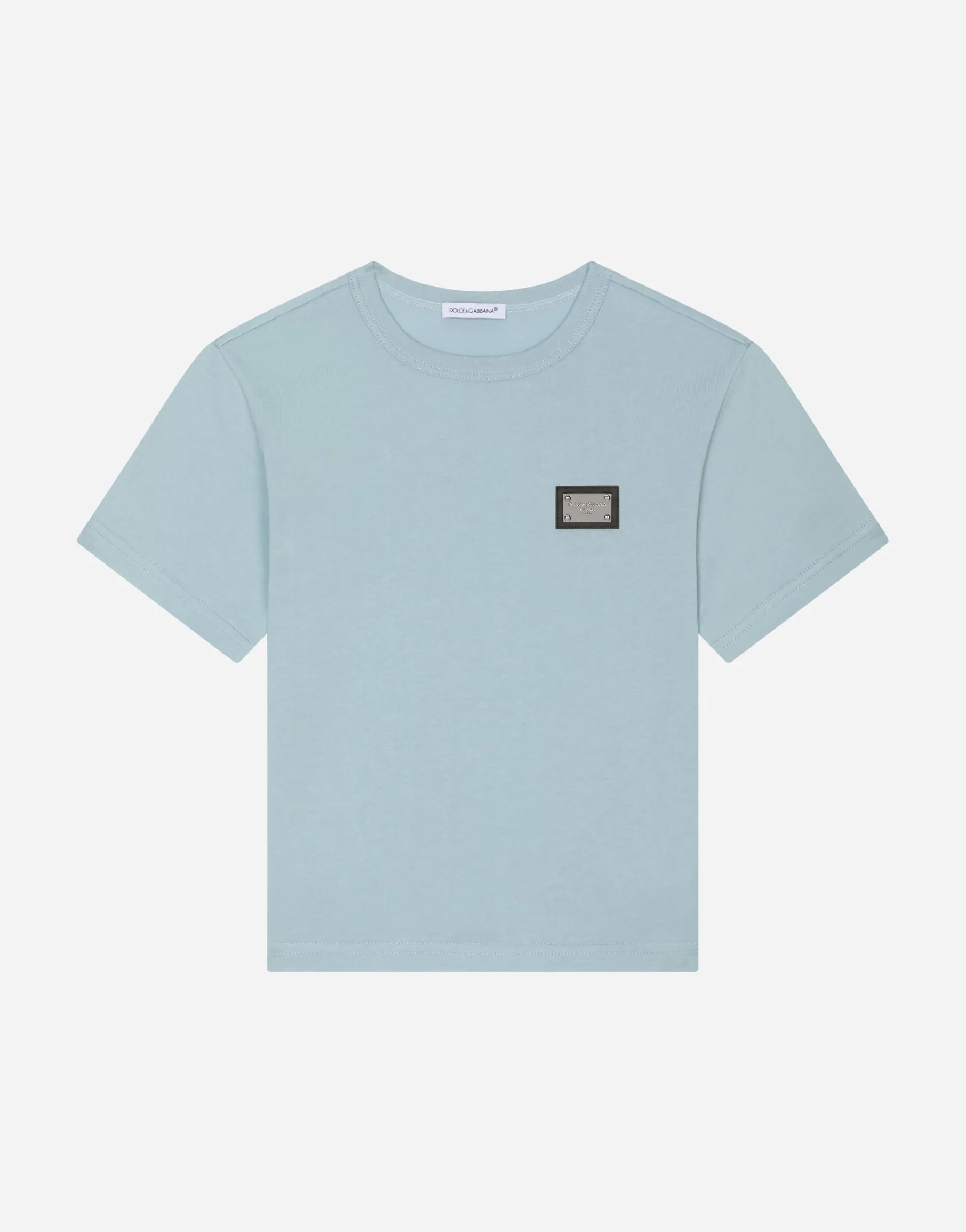 Jersey T-shirt with logo tag
