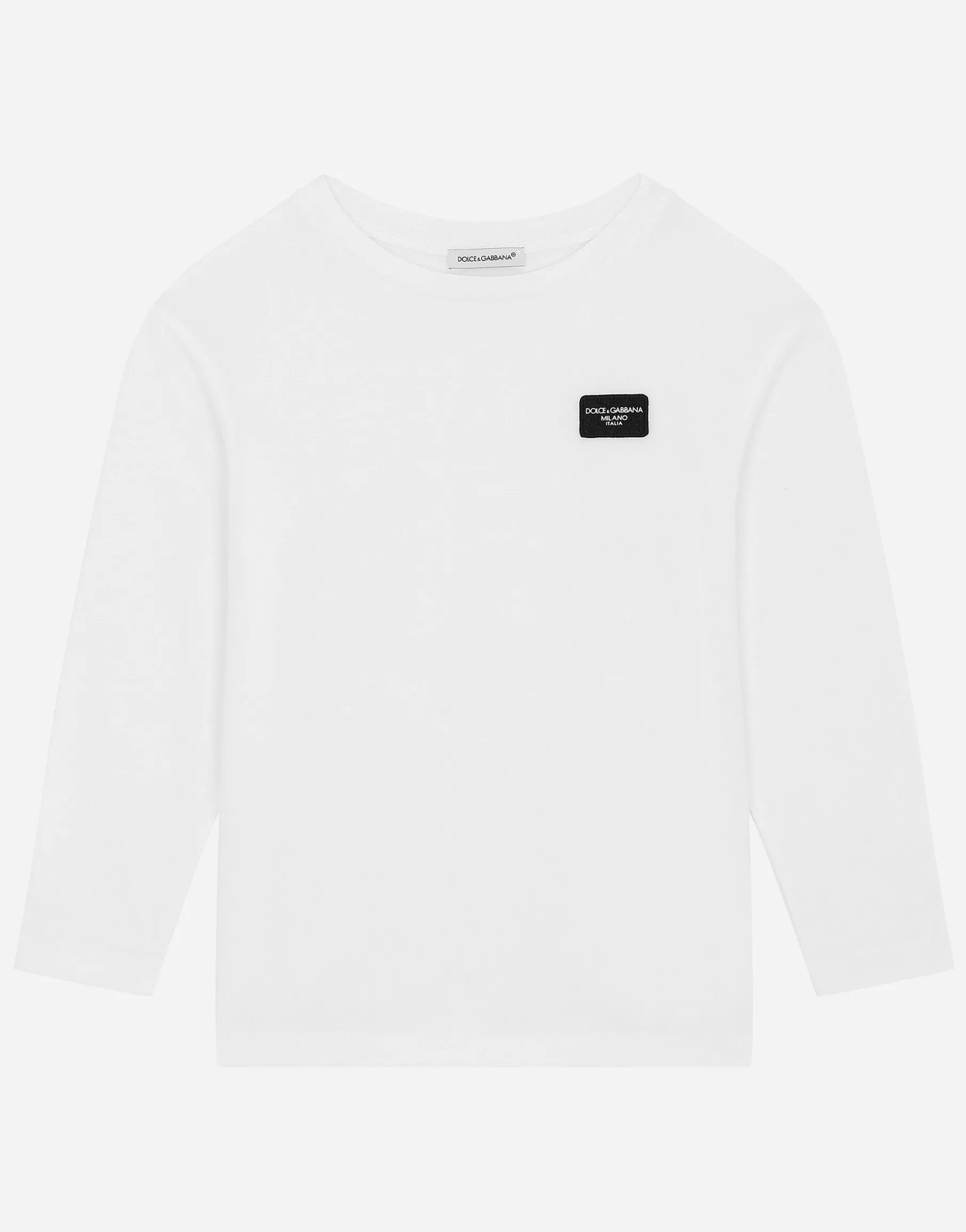 Jersey T-shirt with logo tag
