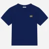 Jersey T-shirt with logo tag