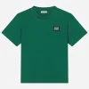 Jersey T-shirt with logo tag