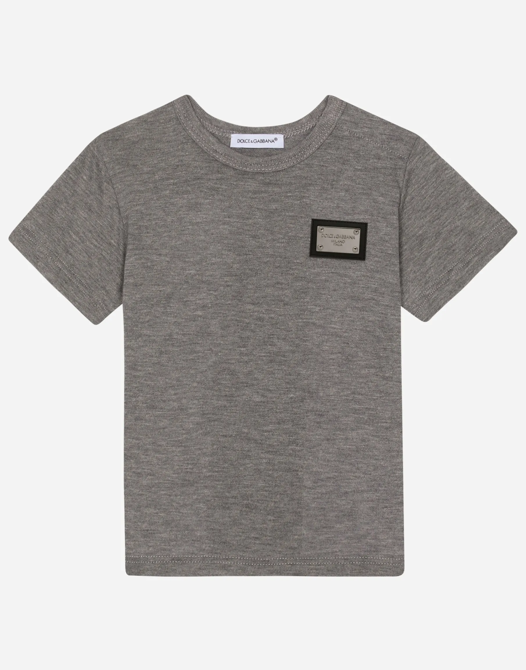 Jersey T-shirt with logo tag