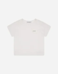 Jersey t-shirt with logo tag