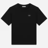 Jersey T-shirt with logo tag