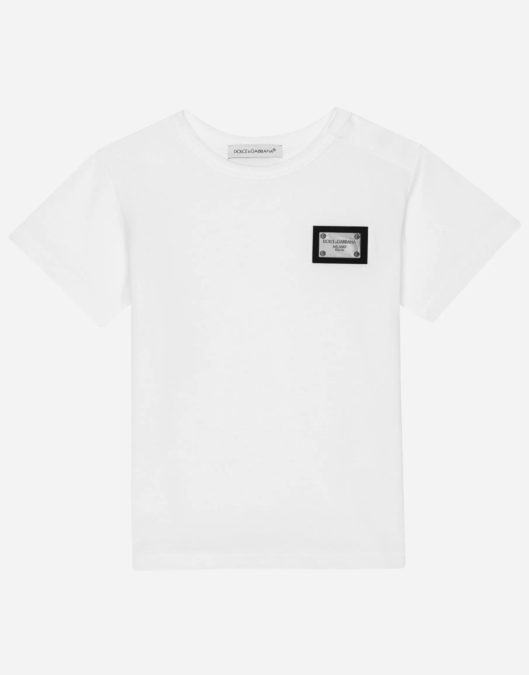 Jersey T-shirt with logo tag