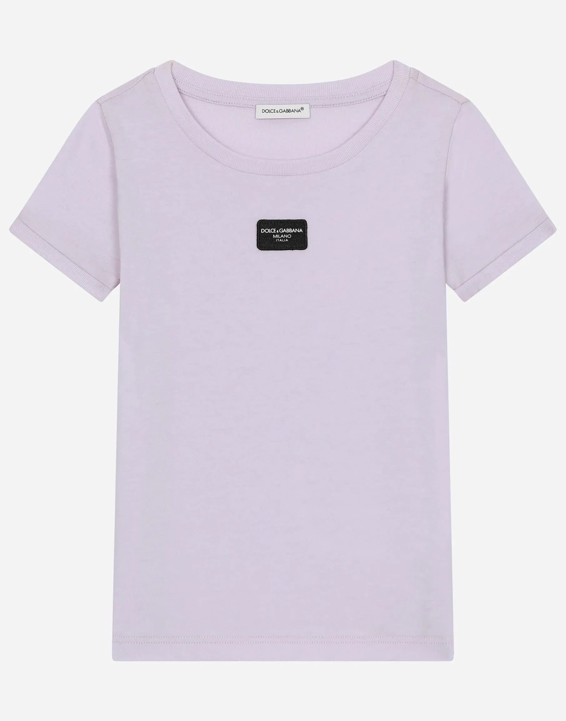 Jersey T-shirt with logo tag