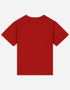 Jersey T-shirt with logo tag