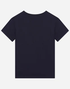 Jersey T-shirt with logo tag