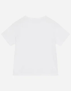 Jersey T-shirt with logo tag