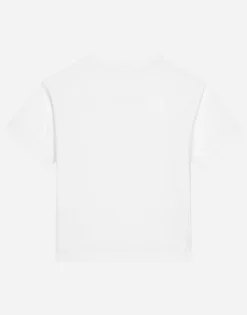 Jersey T-shirt with logo tag
