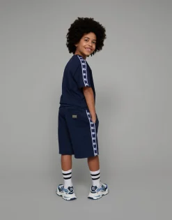 Jersey T-shirt with logo tag