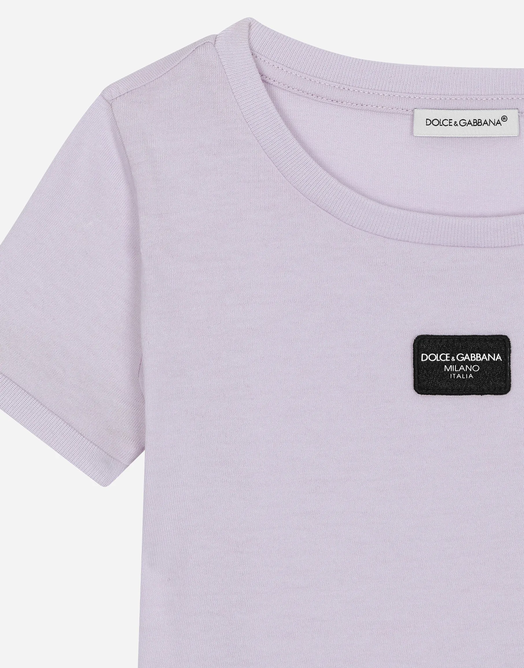 Jersey T-shirt with logo tag