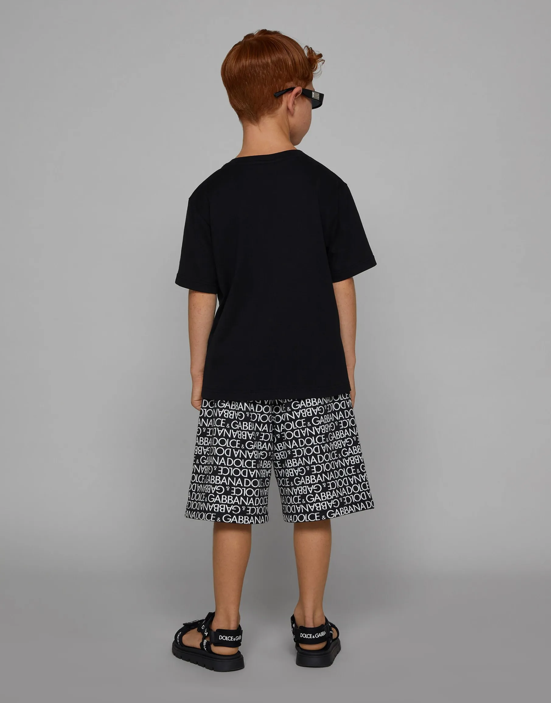 Jersey T-shirt with logo tag