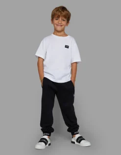 Jersey T-shirt with logo tag