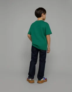 Jersey T-shirt with logo tag