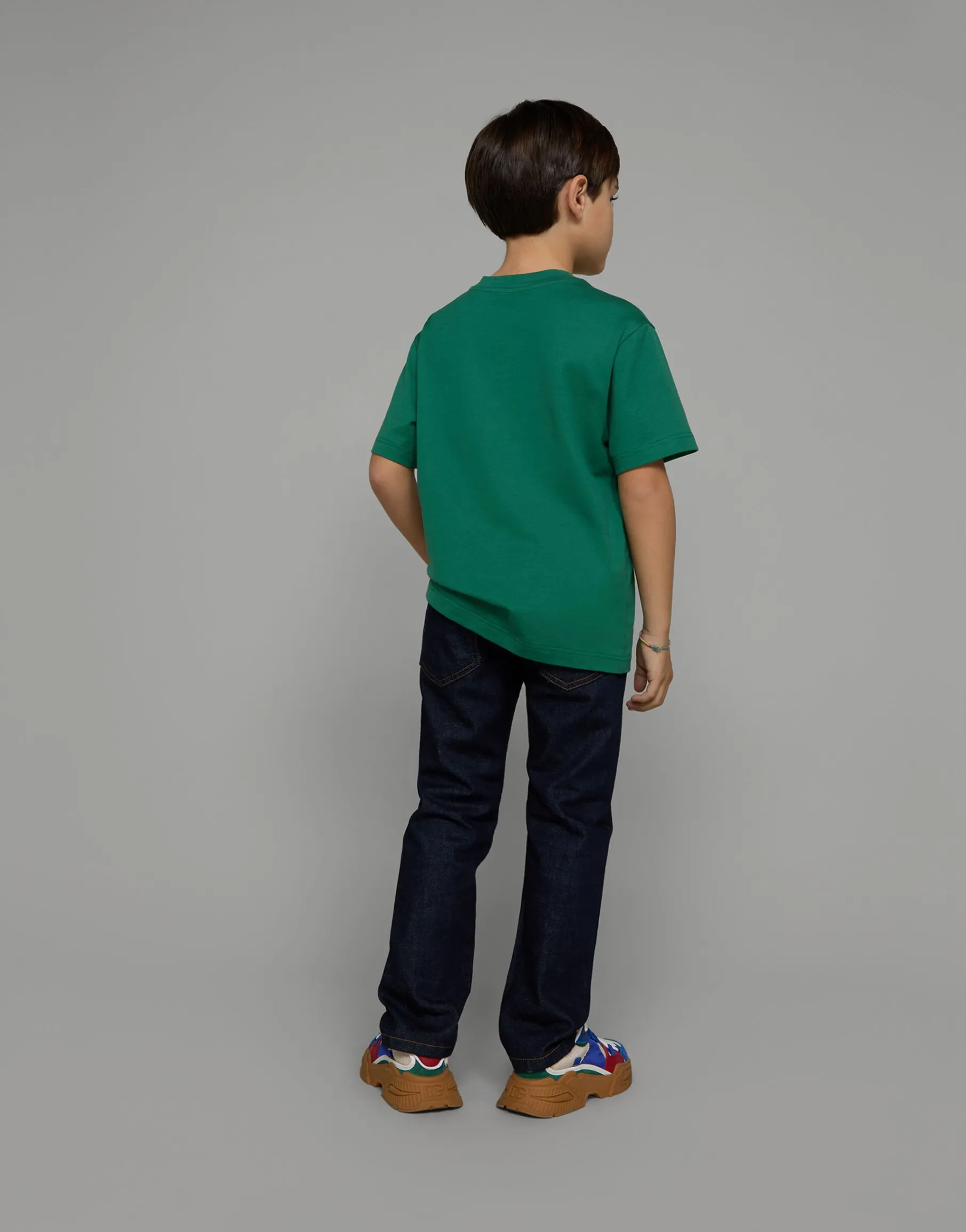 Jersey T-shirt with logo tag