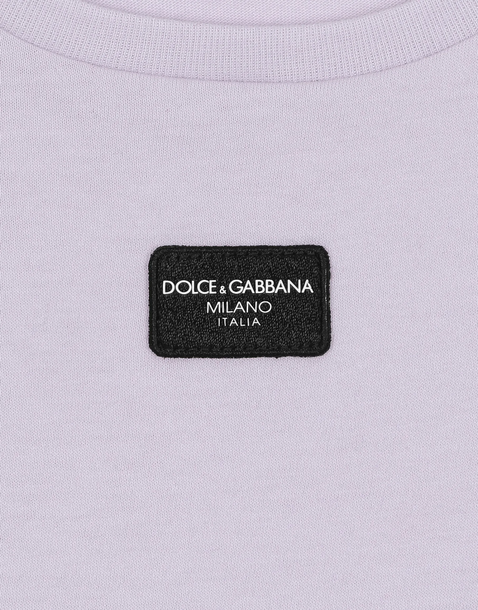Jersey T-shirt with logo tag