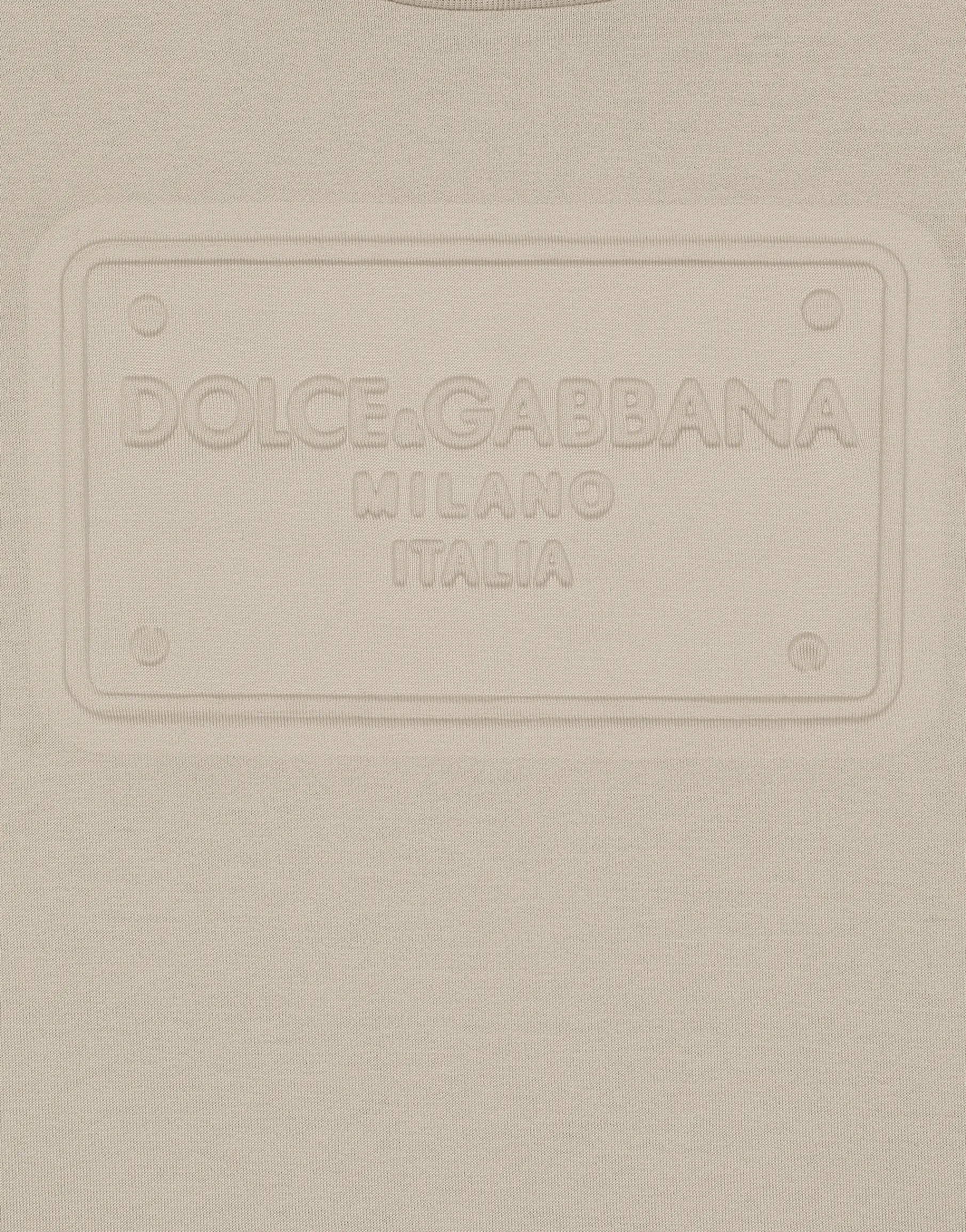 Jersey T-shirt with logo tag