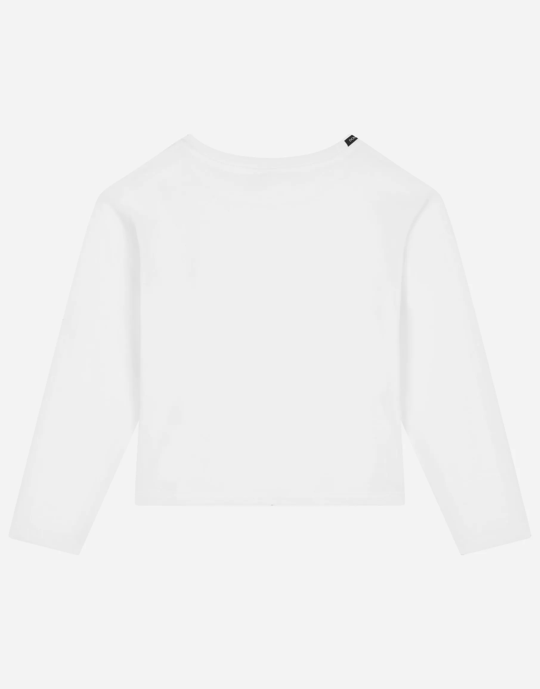 Jersey T-shirt with long sleeves and floral embroidery