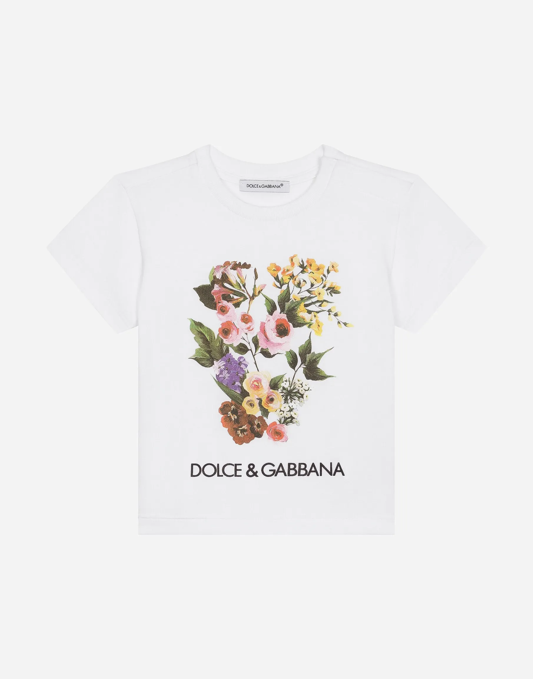 Jersey T-shirt with mixed floral print