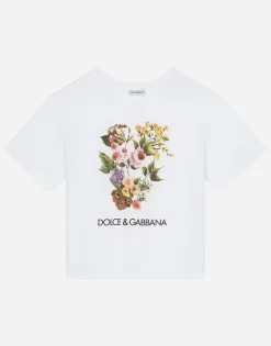 Jersey T-shirt with mixed floral print