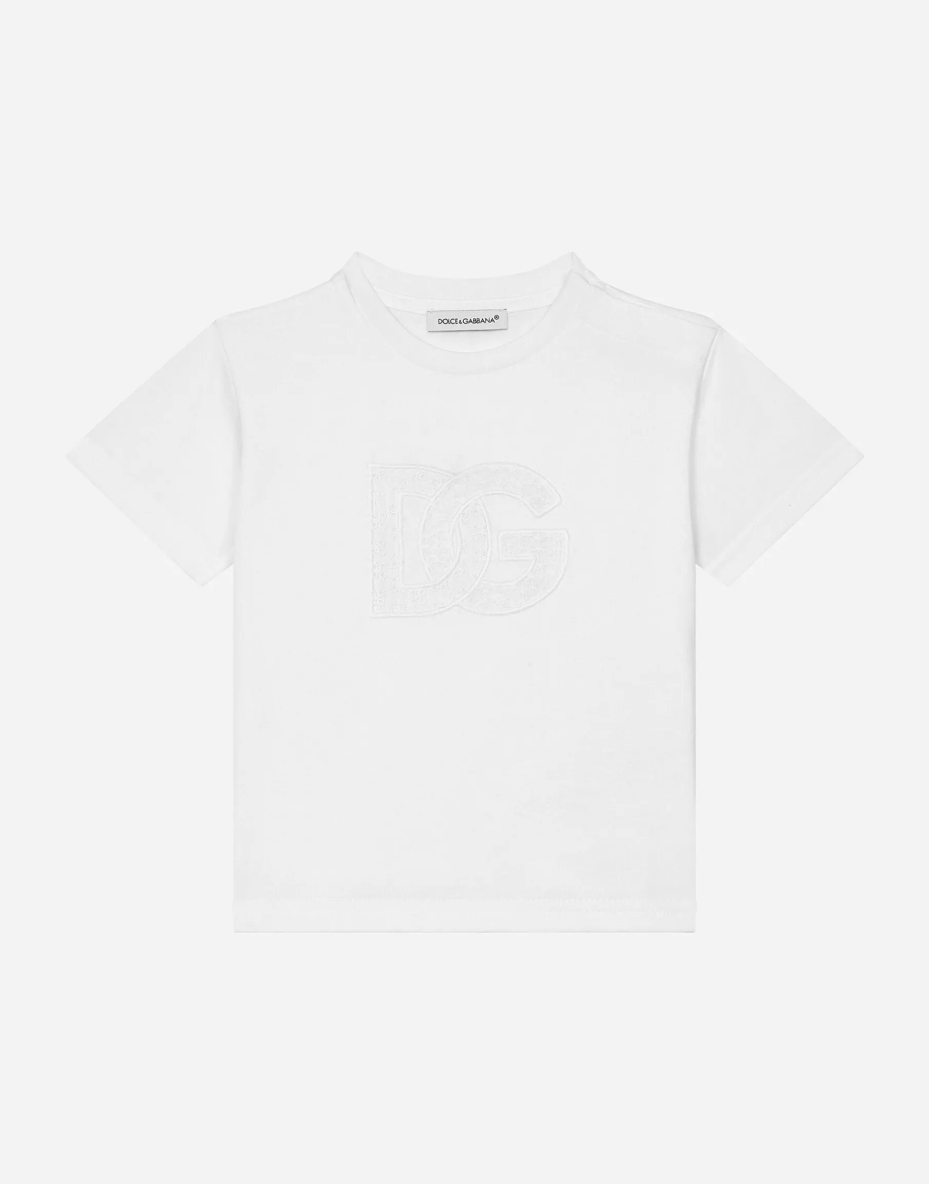 Jersey T-shirt with openwork DG logo