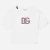 Jersey T-shirt with rhinestone logo
