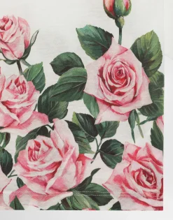 Jersey T-shirt with rose print