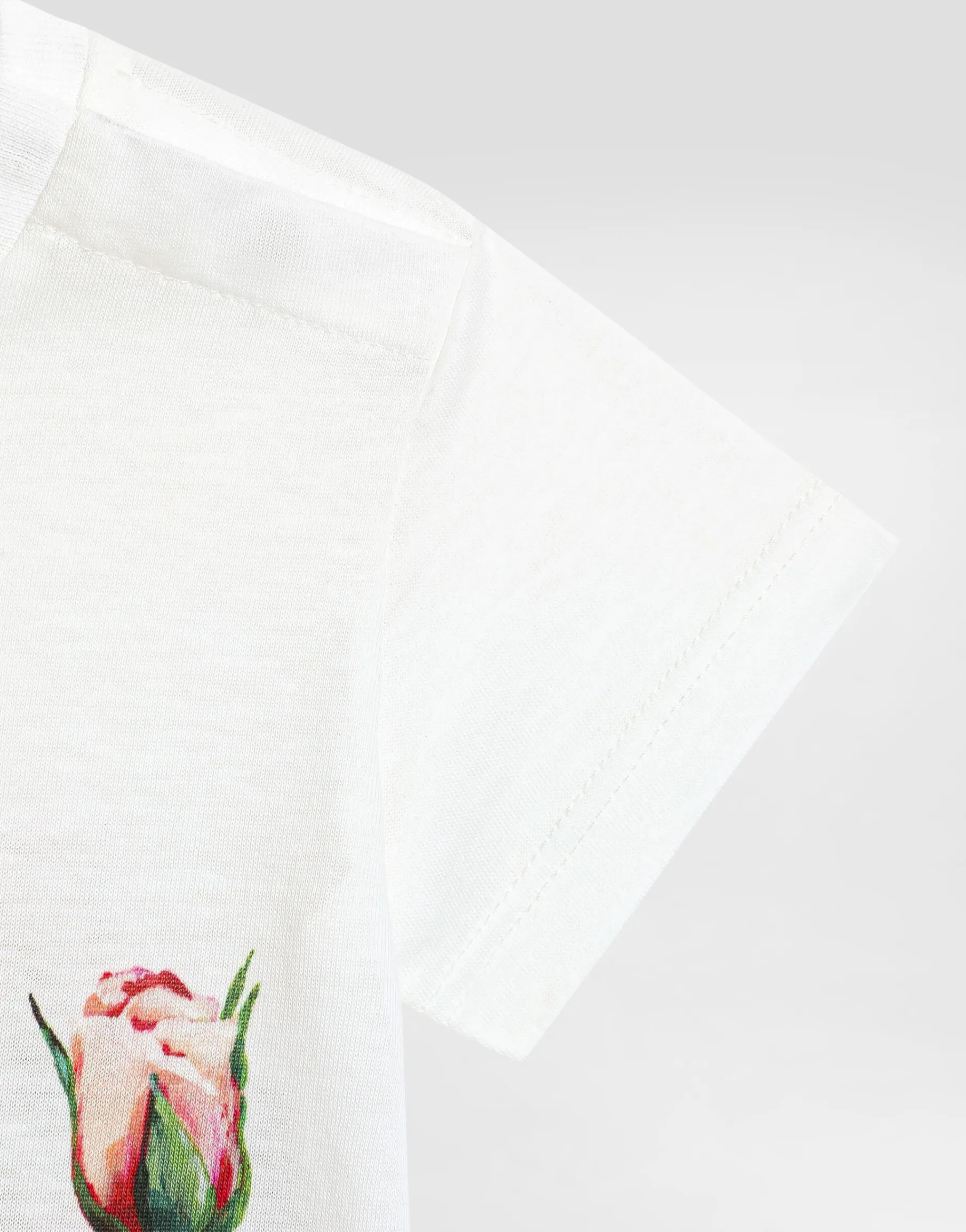 Jersey T-shirt with rose print