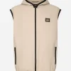 Jersey vest with hood