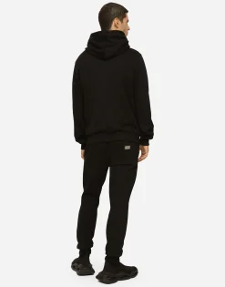 Jersey zip-up hoodie