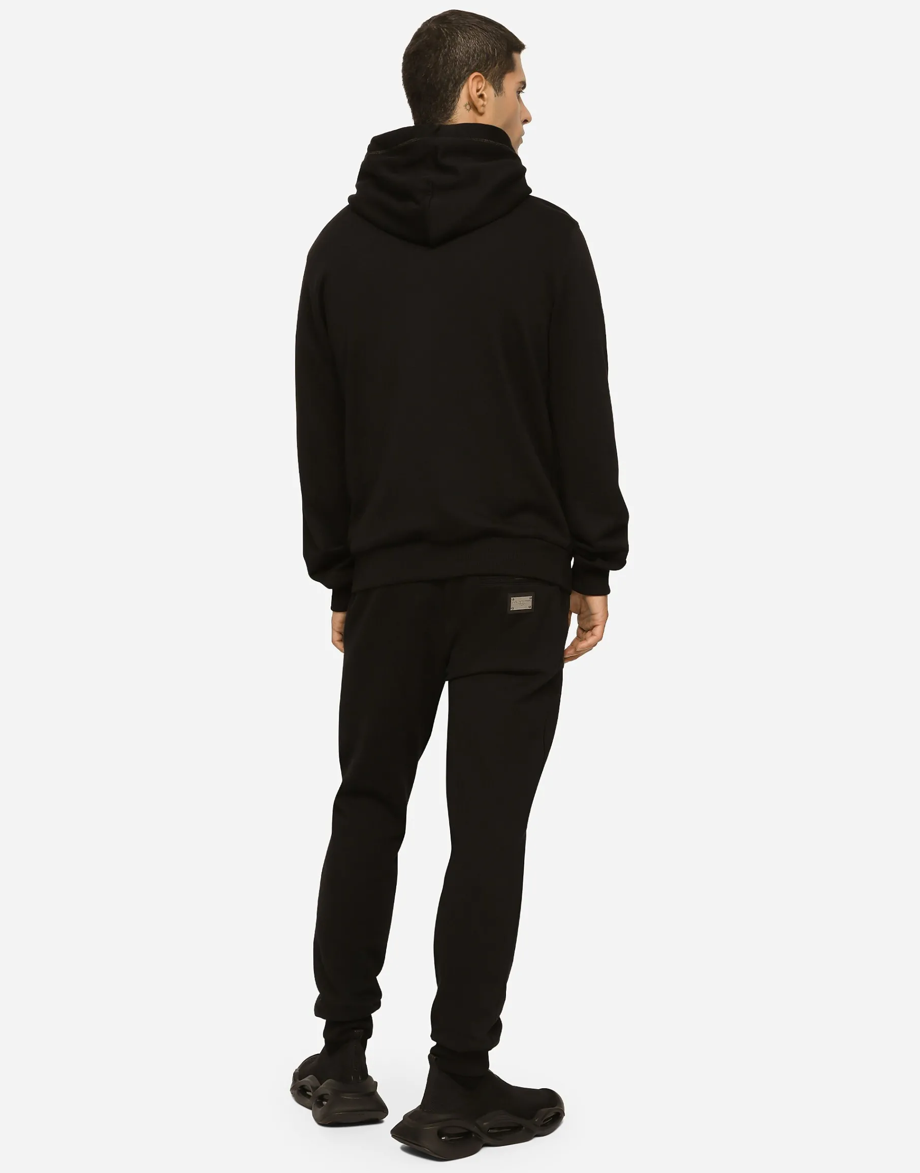 Jersey zip-up hoodie