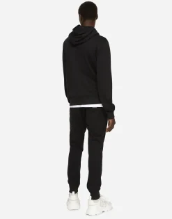 Jersey zip-up hoodie
