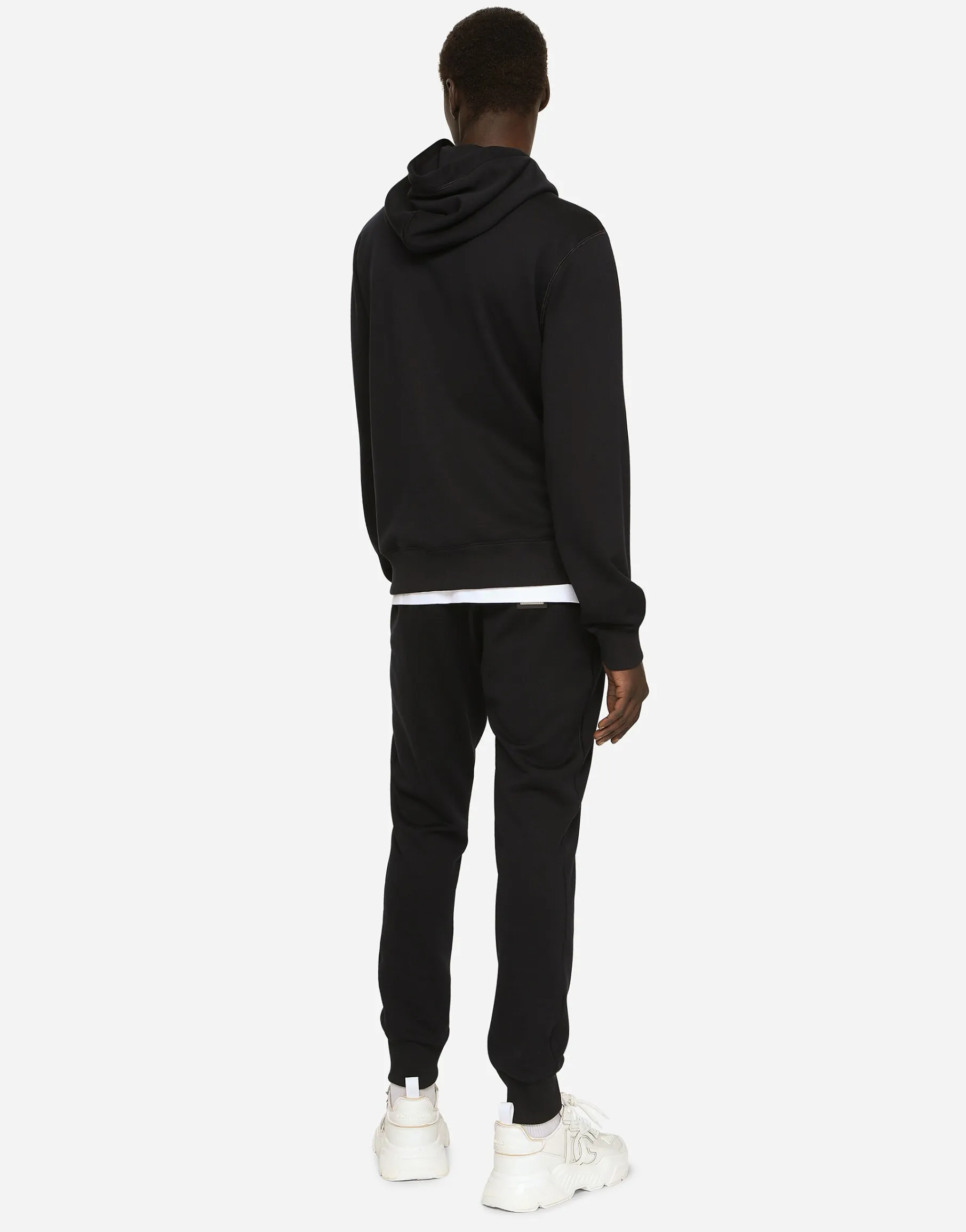 Jersey zip-up hoodie