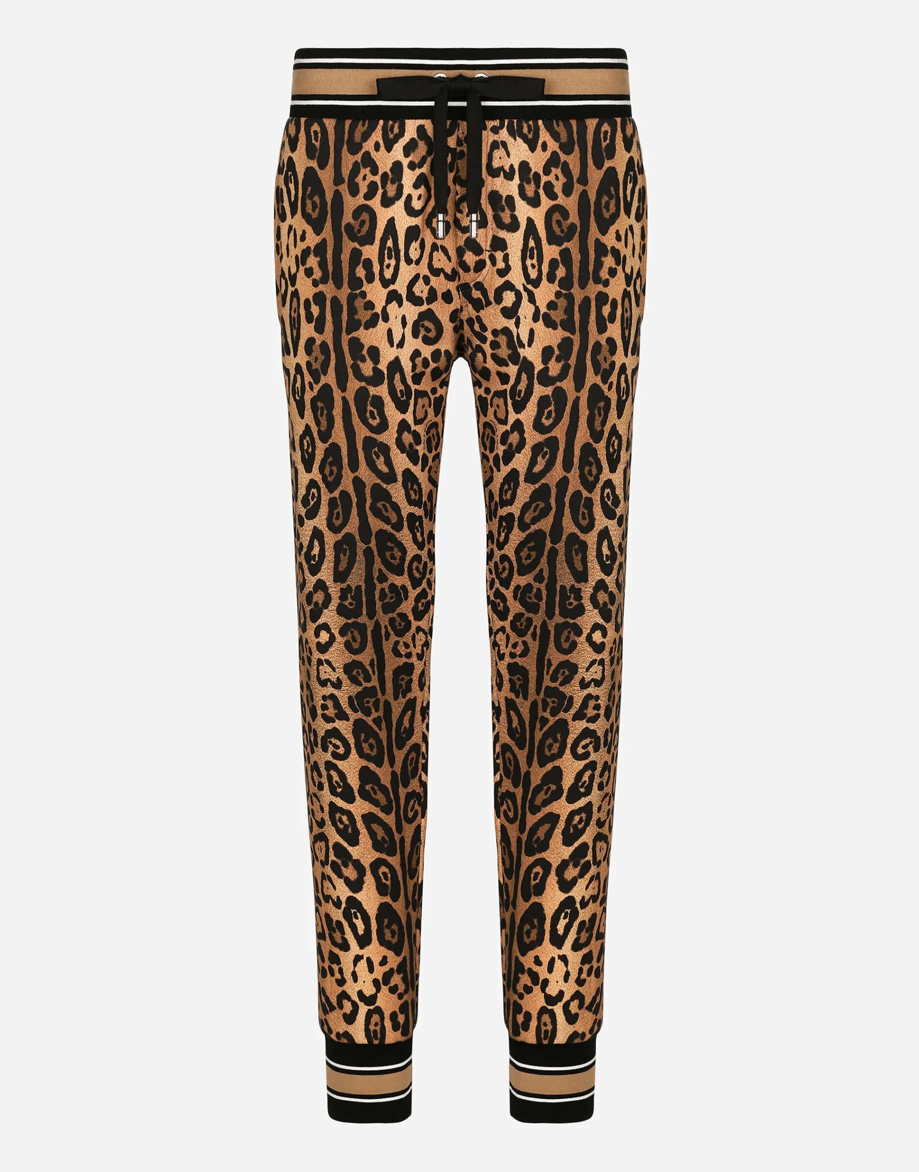 Jogging pants with leopard-print Crespo and tag