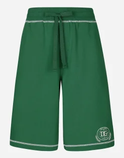 Jogging shorts with embroidered logo