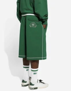 Jogging shorts with embroidered logo