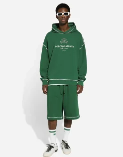 Jogging shorts with embroidered logo