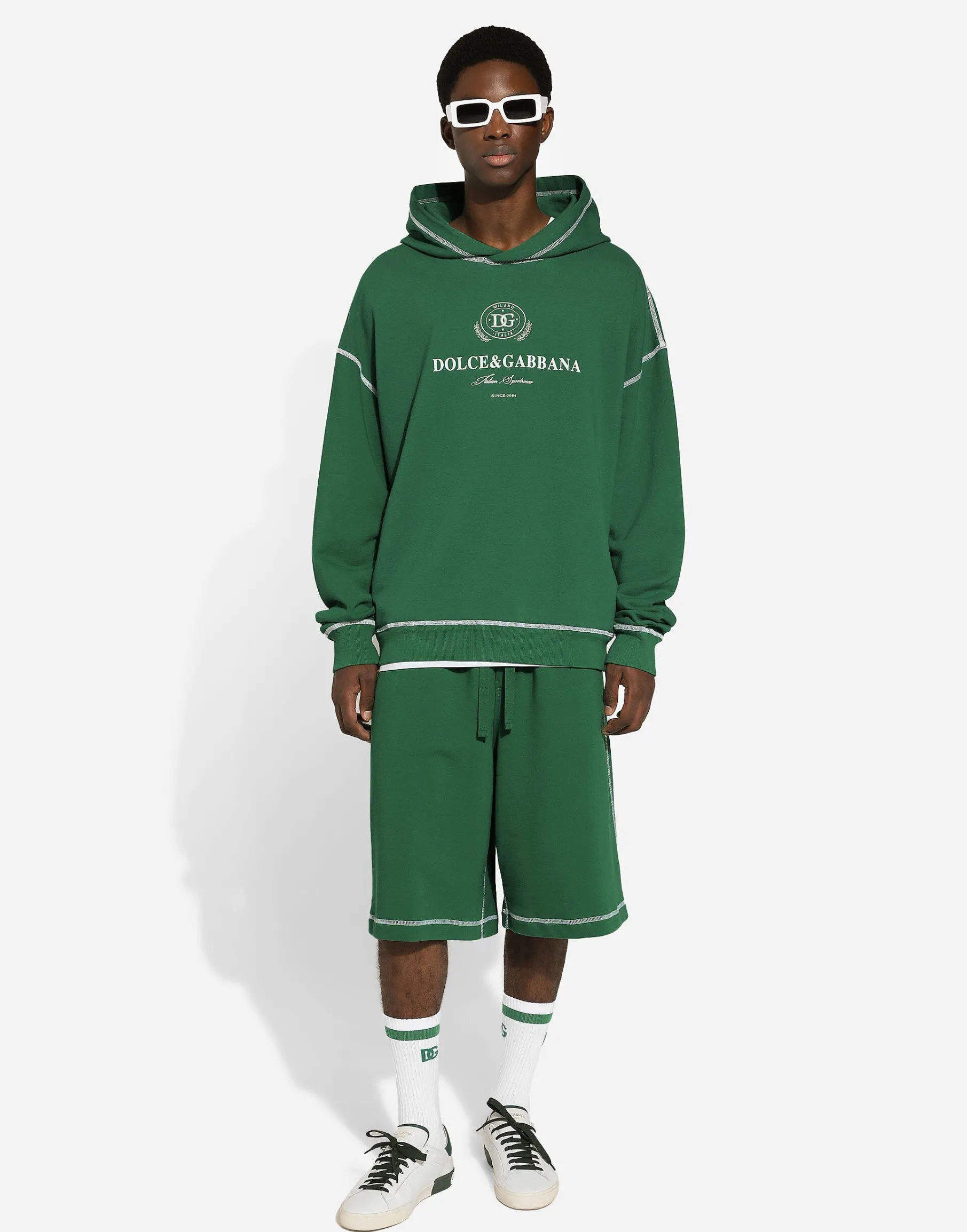 Jogging shorts with embroidered logo