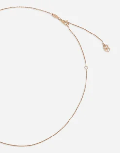 18k red gold rolo chain