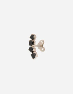 18k white gold Anna earring with black spinels