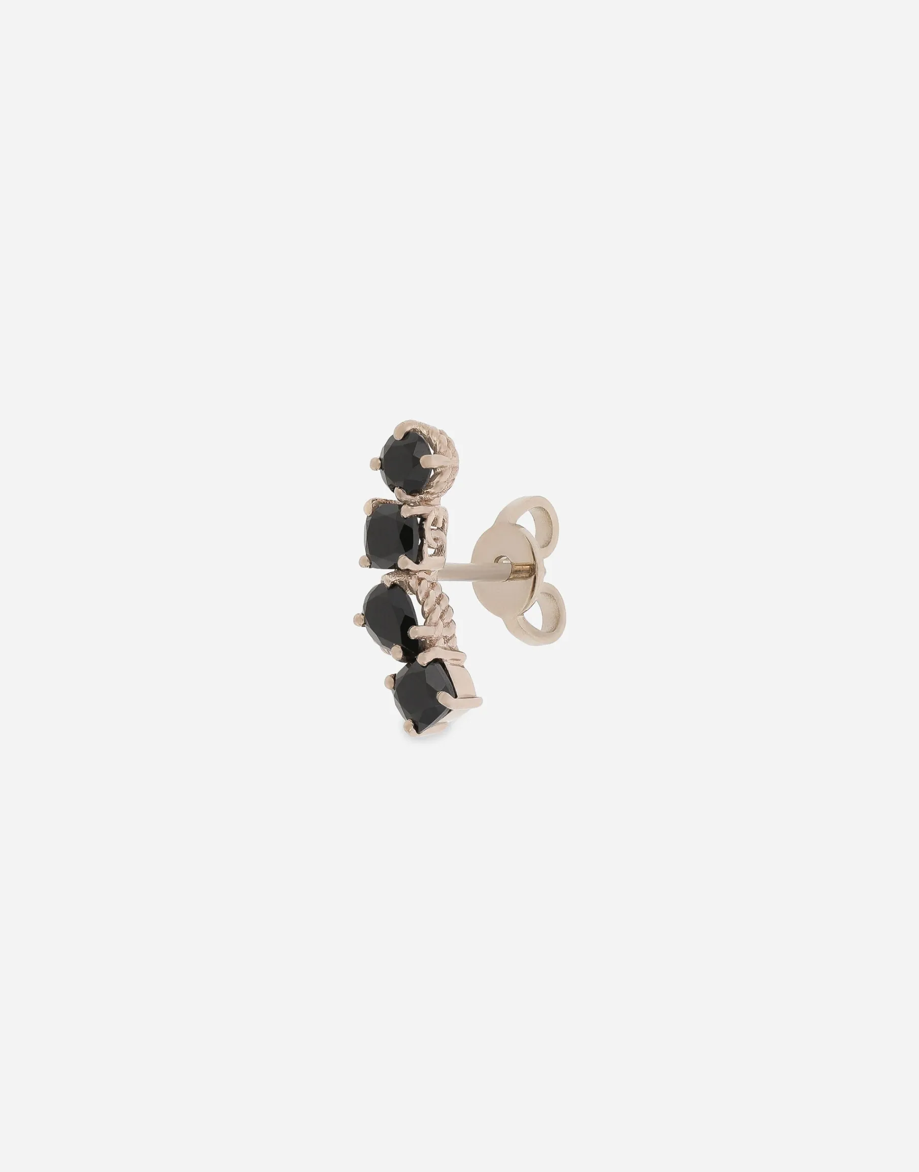 18k white gold Anna earring with black spinels